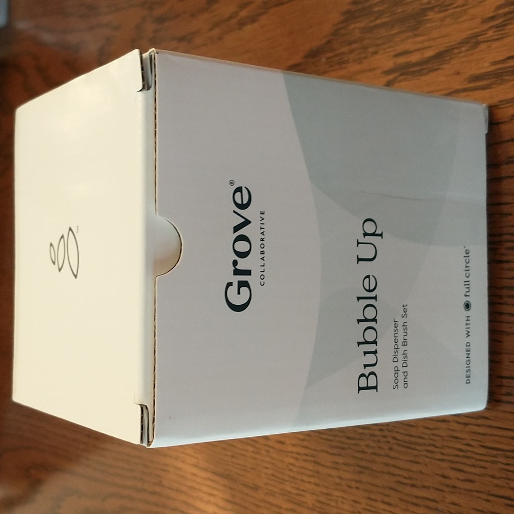 Grove Bubble Up Soap Dispenser and Dish Brush Set NEW!